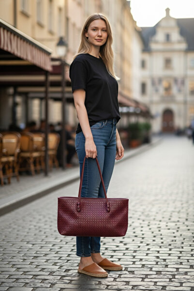 Store YigitEmirBags Oslo Burgundy Kadın Omuz Çantası