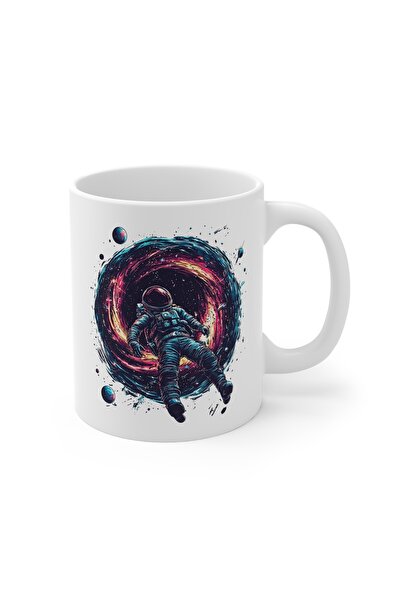 MRN Tasarım 3D Mug Cup Astronaut Themed Special Design Porcelain Mug Cup - Gi...