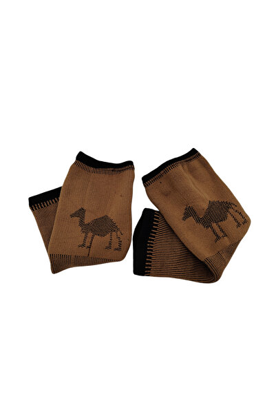 WOODMEN Natural Wool Knee Pad Camel Wool Knee Pad for Men Women Knee Pad Innerwear 35cm Coffee Color