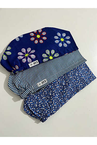 AYS 3' Lü Hemşire Doktor Cerrahi Geniş Kalıp Poplin Pamuklu Medikal Bone Aşçı...