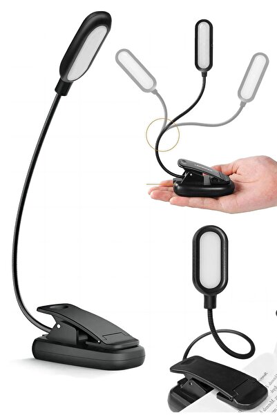 ALASTOR LED Klipsli Mini Kitap Okuma Lambası Mandallı Pille Çalışan Işık Masa Lambası Kitap Okuma Işığı DİK