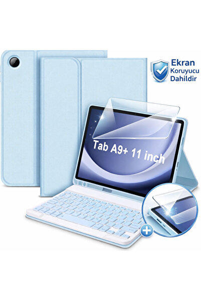 Novatis Samsung Galaxy Tab A9 Plus 11 Bluetooth Klavyeli Kalem Bölmeli Tablet...
