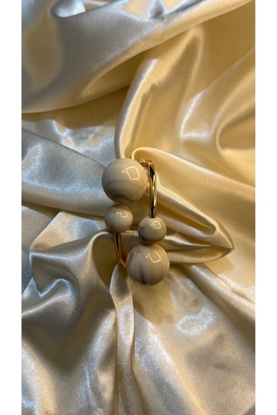 BUSİELLE JEWELRY Agate Stone Adjustable Stainless Steel Bracelet