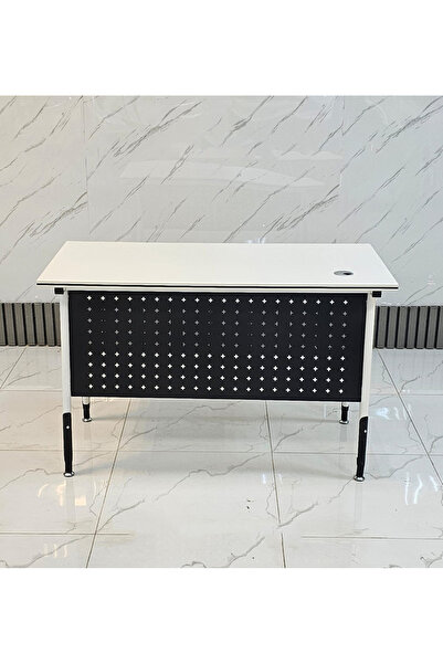 DEC16 Modern wooden desk with metal accents