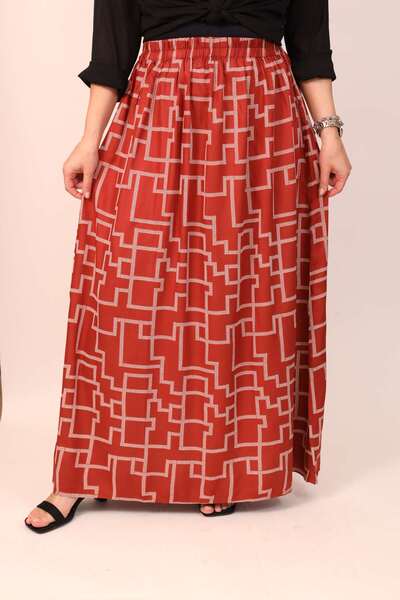 LINELLE Elegant Women’s Printed Maxi Skirt – Modest Long Flowing Skirt for Occasion & Casual Wear