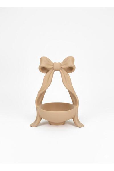 XOA Collection سحر البيج |   وعاء سكر مزخرف بتفاصيل فيونكة - وعاء تقديم