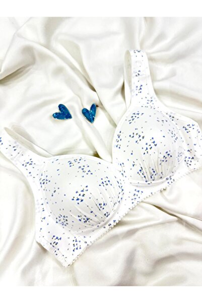 İNKO İÇ GİYİM Colorful Patterned Cotton Thick Strap Shaping / Sculpting Wire-Free Bra