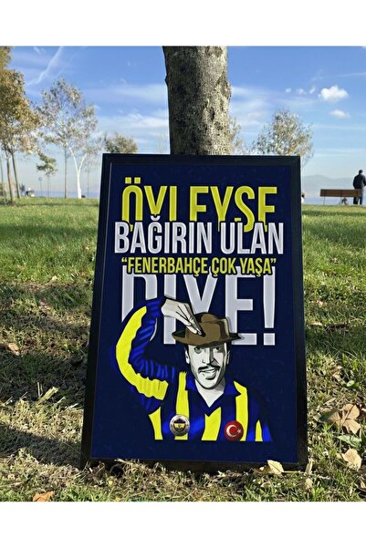 BuzzDesigns Sadri Alışık Temalı Fenerbahçe Duvar Posteri (Çerçeveli)