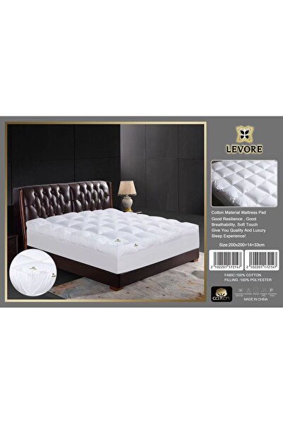 HOURS لباد مرتبة ملكي من شركة ليفوري قطن 100% ارتفاع 14سم مغاط من جميع النواح...