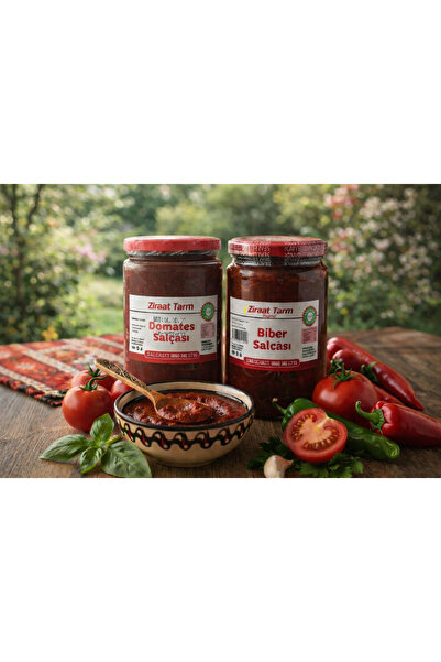 Ziraat Tarım GÜNEŞ KURUSU DOMATES SALÇASI 660 GR +BİBER SALÇASI 660 GR