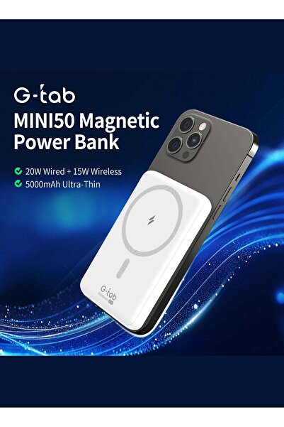 g-tab 5000 mAh Magnetic Powerbank, 20W - Compatible with Magsafe