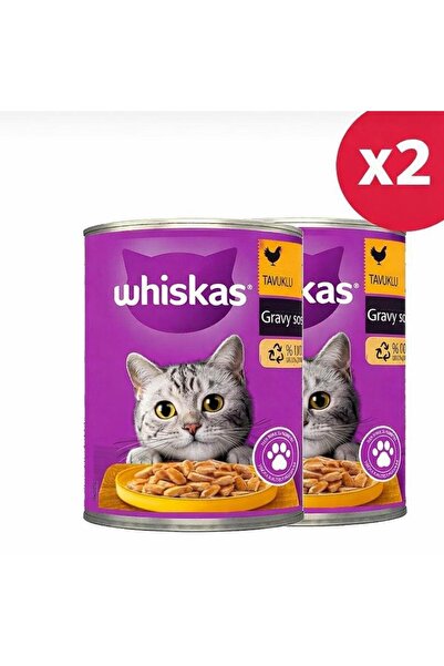 Whiskas Tavuklu Yetişkin Konserve Kedi Maması 400 Gr X 2 ADET