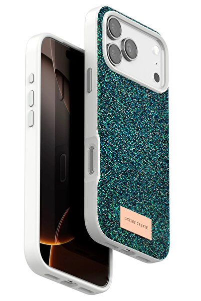 ONEGIF غطاء SPTRNS لهاتف Apple iPhone 17 Pro بلون فضي لامع - (211554) أخضر داكن