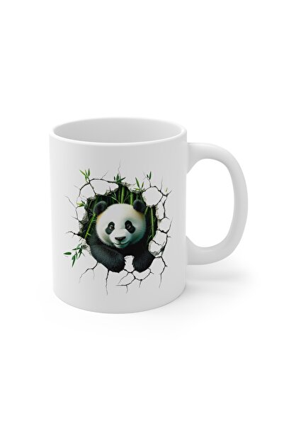 MRN Tasarım 3D Mug Cup Panda Themed Special Design Porcelain Mug Cup - Gift Mug Cup