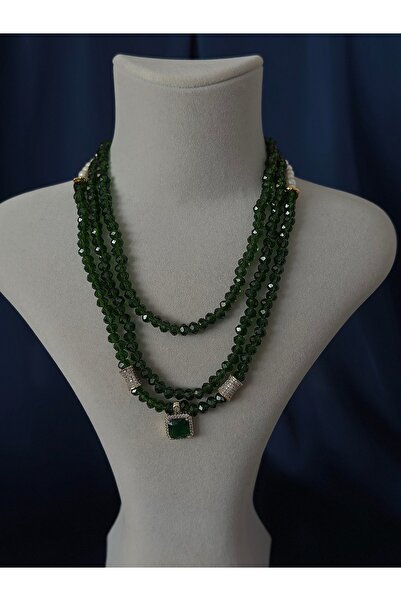 Butik İnci Detaylı Çok Sıralı Kolye