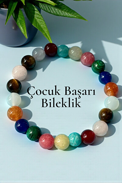 NBS Beautiful Naturel Stones سوار نجاح الأطفال للجنسين 8 مم 16 سم (سوار من ال...