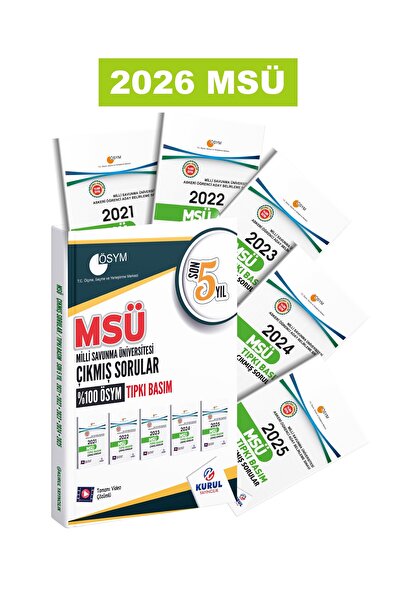 Kurul Yayıncılık 2026 MSÜ Çıkmış Sorular Son 5 Yıl Tıpkı Basım Fasikülleri Vi...