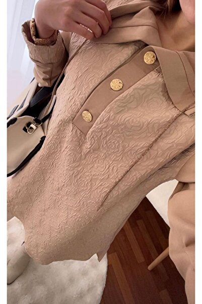 one depot only for quality life Kadın Kabartma Detaylı Önü Düğmeli Tunik