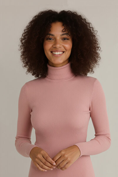 beuivo Unisex Ribbed Knit Stretch Fabric Cotton Body Turtleneck Slimfit High ...