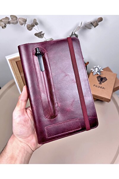 Fil Deri Дневник от естествена кожа с държач за химикалки Premium Diary 2129