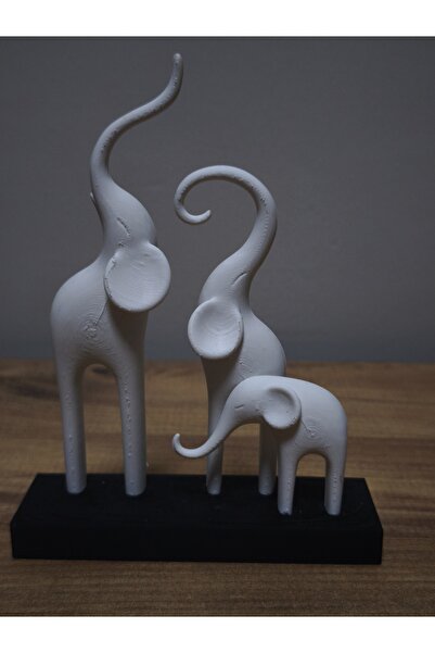 Arven Home Design İskandinav Tarzı 3'lü Fil Heykeli