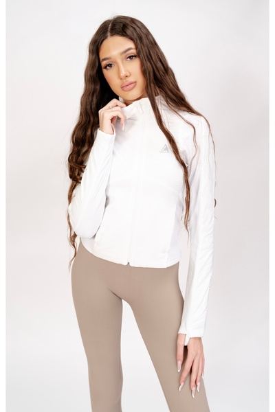 ALORA Women's sports jacket with zipper and reflective details -ALORA