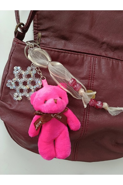 chibi Ursuleț drăguț roz bomboană și breloc și breloc pentru geantă cu design...