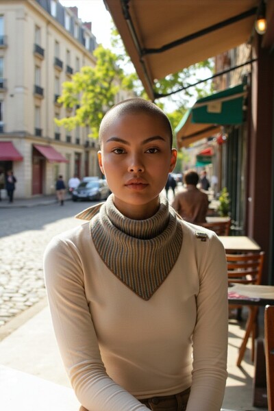 VARM Üç Renk Çizgili Triko Bandana