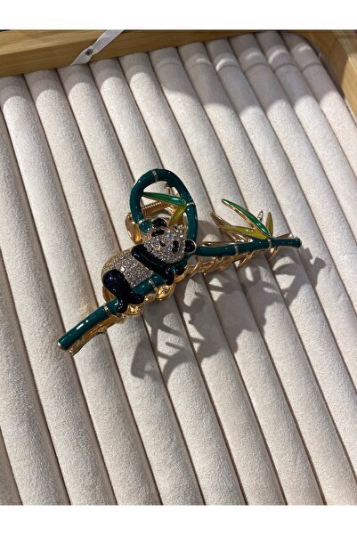 İnci Metal Panda Taşlı Mandal Toka