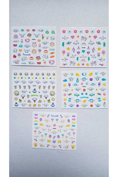 Atölye Moonlit Cinnamoroll Nail Sticker Tırnak Sticker (5 Adet)