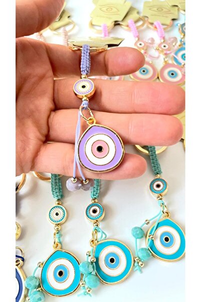 Cassime Purple String Eye Evil Eye Keychain