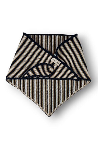 VARM Üç Renk Çizgili Triko Bandana