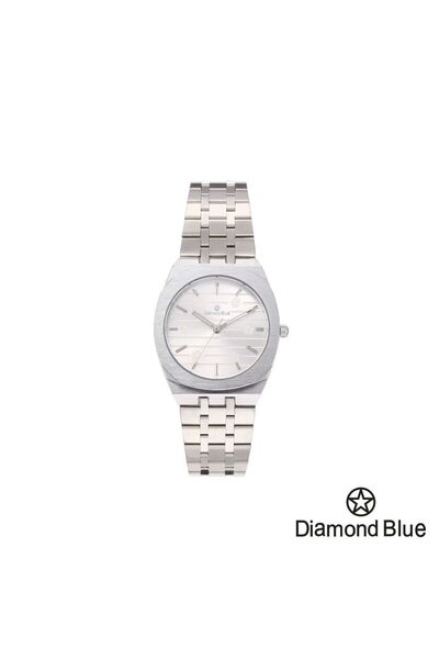 Diamond Blue ساعة دايموند بلو نسائية، سوار فضي وصحن أبيض، رقة وأنوثة لا تضاهى.