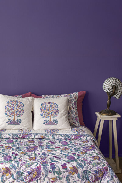 Uniqlooms Roots Organik Pamuk El Yapımı King Size Yatak Örtüsü