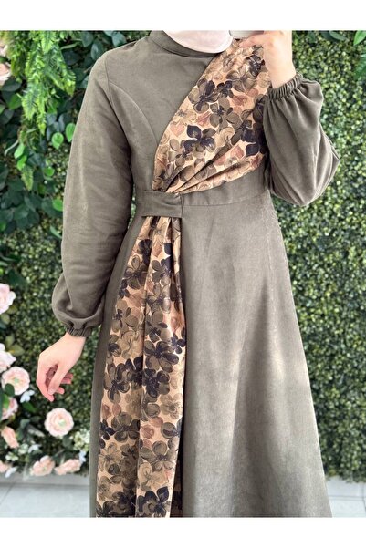 fatmamoda Star Süet elbise