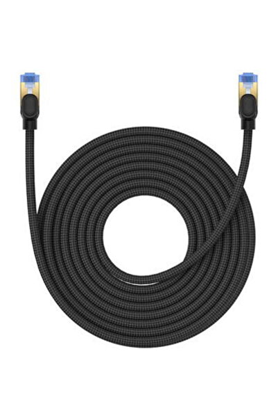 Baseus PATCH CORD UTP Cat7, fire din cupru, στρογγυλό καλώδιο, viteza maxima 10 Gbps, PVC, 10m, negru