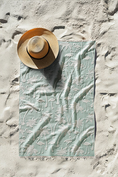 Doqu Home Πετσέτα παραλίας Flamingo Water Green
