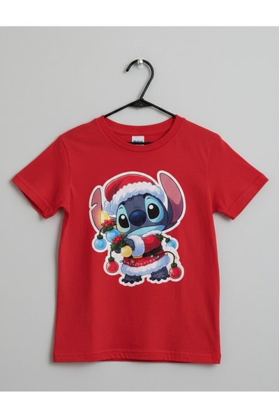 Tiny and Co تي شيرت ستيتش للعام الجديد مطبوع مصنوع من القطن بنسبة 100% للجنسين