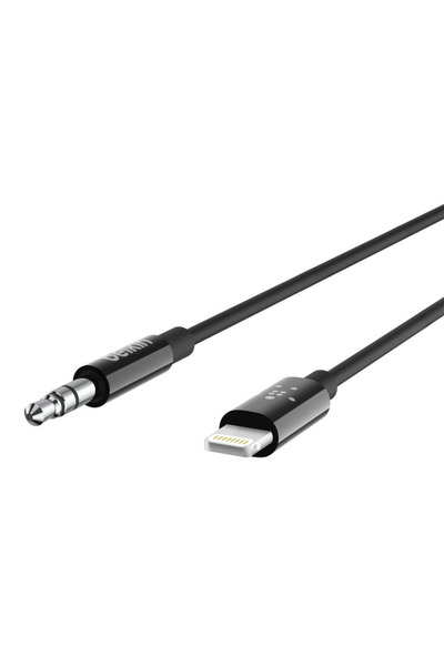 Belkin بيلكن- وصلة لايتنينق إلى AUX - اسود