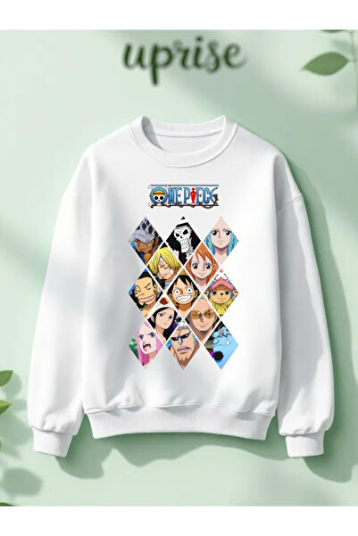 Vordevia Hanorac One Piece Design cu imprimeu din bumbac 3 fire B guler rotun...