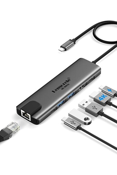 lemorele TC44 6 in 1 USB Type-C Hub Çoklayıcı, 4K@60Hz HDMI, Gigabit Ethernet...