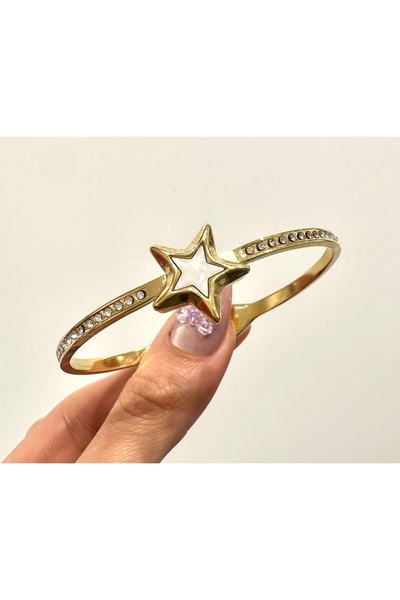 GLOW ACCESSORIES BAE سوار من الفولاذ المقاوم للصدأ على شكل نجمة