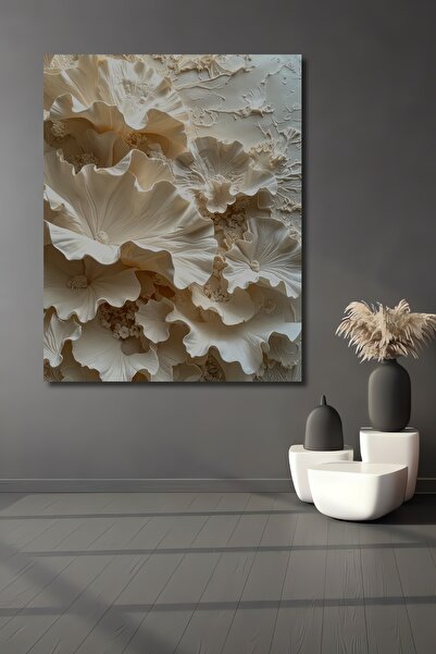 Teona Ahşap Dev Çiçek Buketi Sulu Boya Görünümlü Dekoratif Ahşap Ev,Antre,Sal...