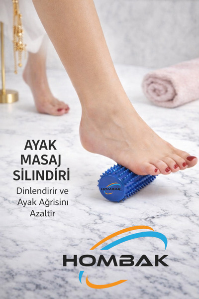 Hombak Dikenli Ayak Masaj Rulosu 15 cm Ayak Rahatlatıcı Masaj Topu