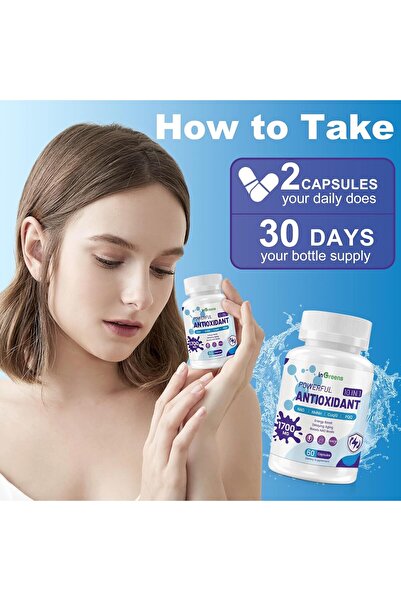 inGreens Powerful Antioxidants with NAD NMNH Coq10 Resveratrol Spermidine Glutathione 60 Caps