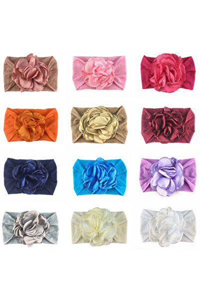 Superbaby Wide headband with appliquéd satin flower