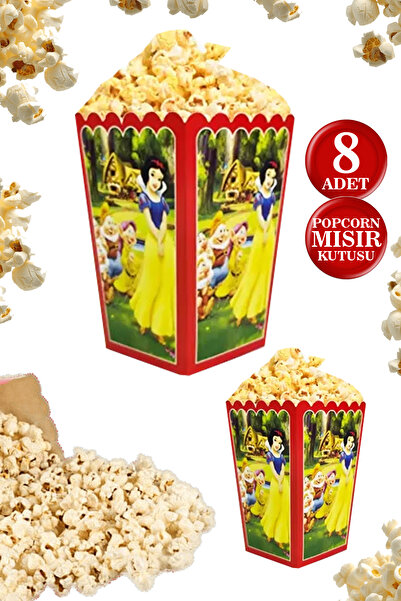karanca parti süs Snow White 8-Piece Popcorn Corn Box Popcorn Bucket