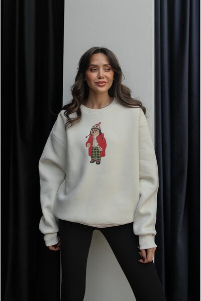 Havoş Teddy în pijama bej deschis cu imprimeu Swea tricou