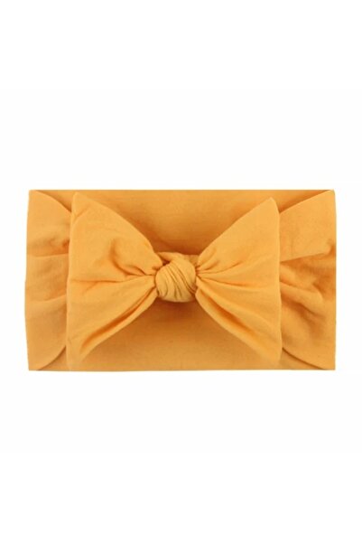 Superbaby Bentita lata, galben mustar, pentru fetite cu fundita