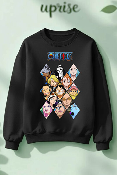 Vordevia Hanorac One Piece Design cu imprimeu din bumbac 3 fire B guler rotun...